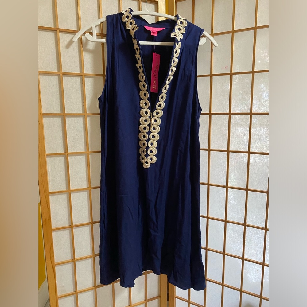 NWT Lilly Pulitzer Jane Shift Dress Preppy True Navy Blue
Coastal Beachy Size 6 - Picture 3 of 9